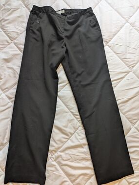 Tristan Black Women's Straight-Leg Trousers Size 14